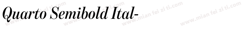 Quarto Semibold Ital字体转换